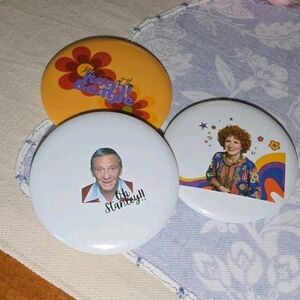 Mrs. Roper Romp 2.25 Inch Buttons - 3 Buttons / Mrs. Roper & Oh Stanley